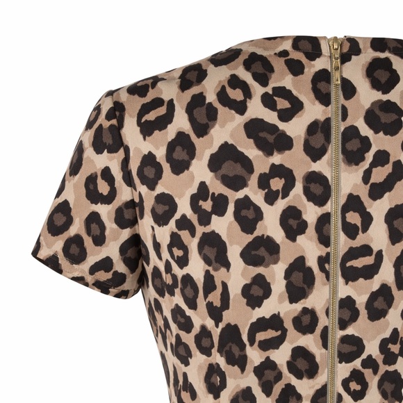 Eliza J Leopard Print Dress - Black and Tan - Picture 3 of 3